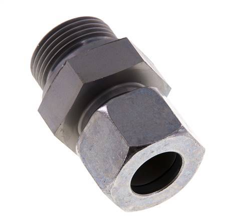 G 1'' Außengewinde x 20S Verzinkter Stahl-Schneidring gerade mit FKM-Dichtung 400 bar DIN 2353
