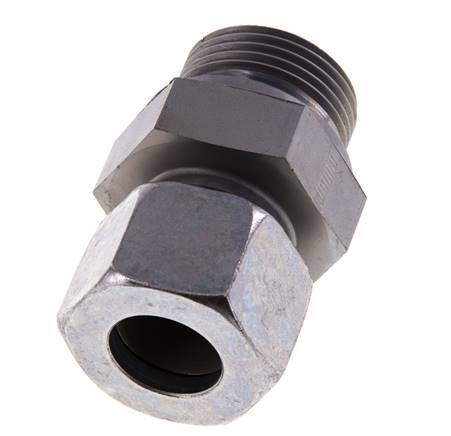 G 1'' Außengewinde x 20S Verzinkter Stahl-Schneidring gerade mit FKM-Dichtung 400 bar DIN 2353