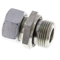 G 1'' Außengewinde x 22L Verzinkter gerader Schneidring aus Stahl mit FKM-Dichtung 160 bar DIN 2353