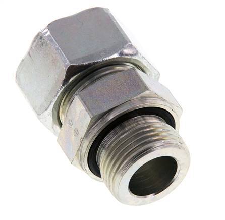 G 1'' Außengewinde x 25S Verzinkter gerader Schneidring aus Stahl mit FKM-Dichtung 400 bar DIN 2353