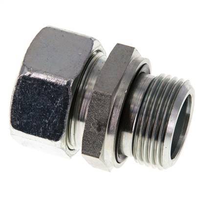 G 1'' Außengewinde x 28L Verzinkter gerader Schneidring aus Stahl mit FKM-Dichtung 160 bar DIN 2353