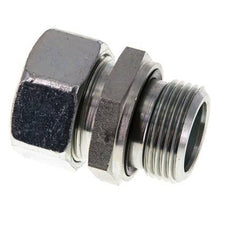 G 1'' Außengewinde x 28L Verzinkter gerader Schneidring aus Stahl mit FKM-Dichtung 160 bar DIN 2353