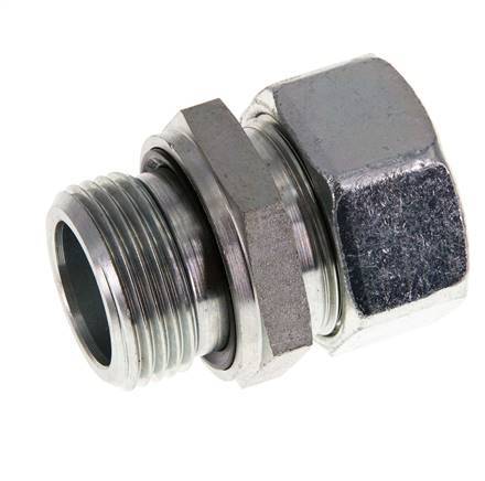 G 1'' Außengewinde x 28L Verzinkter gerader Schneidring aus Stahl mit FKM-Dichtung 160 bar DIN 2353