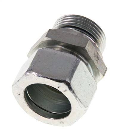 G 1'' Außengewinde x 28L Verzinkter gerader Schneidring aus Stahl mit FKM-Dichtung 160 bar DIN 2353