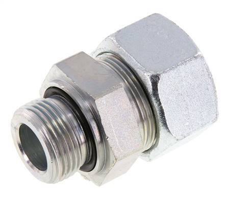G 1'' Außengewinde x 30S Verzinkter Stahl-Schneidring gerade mit FKM-Dichtung 400 bar DIN 2353