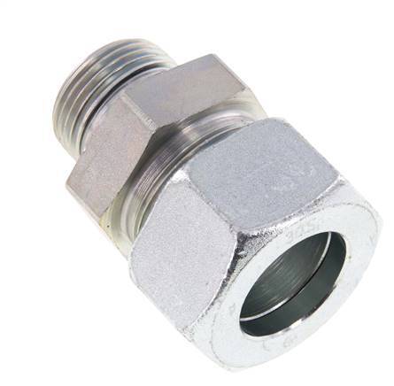 G 1'' Außengewinde x 30S Verzinkter Stahl-Schneidring gerade mit FKM-Dichtung 400 bar DIN 2353
