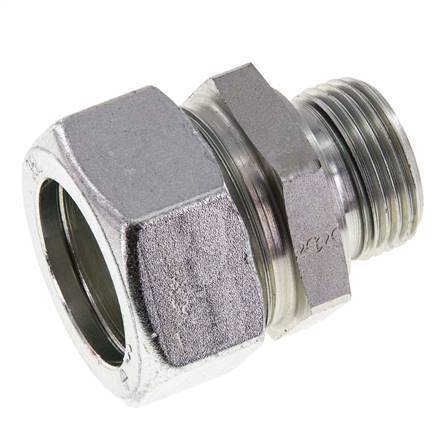 G 1'' Außengewinde x 35L Verzinkter gerader Schneidring aus Stahl mit FKM-Dichtung 160 bar DIN 2353