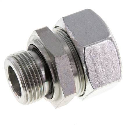 G 1'' Außengewinde x 35L Verzinkter gerader Schneidring aus Stahl mit FKM-Dichtung 160 bar DIN 2353