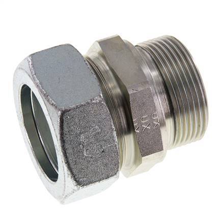 G 1 1/2'' Außengewinde x 42L Verzinkter gerader Schneidring aus Stahl mit FKM-Dichtung 160 bar DIN 2353