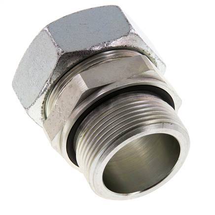G 1 1/2'' Außengewinde x 42L Verzinkter gerader Schneidring aus Stahl mit FKM-Dichtung 160 bar DIN 2353