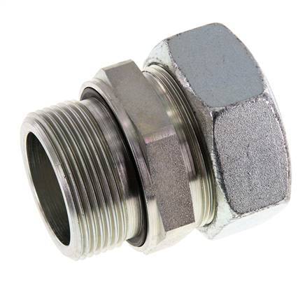 G 1 1/2'' Außengewinde x 42L Verzinkter gerader Schneidring aus Stahl mit FKM-Dichtung 160 bar DIN 2353