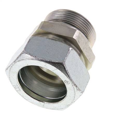 G 1 1/2'' Außengewinde x 42L Verzinkter gerader Schneidring aus Stahl mit FKM-Dichtung 160 bar DIN 2353