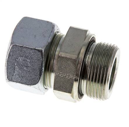 G 1 1/4'' Male x 30S Zinc plated Steel Straight Cutting Ring with FKM Seal 400 Bar DIN 2353