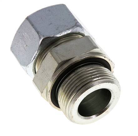 G 1 1/4'' Male x 30S Zinc plated Steel Straight Cutting Ring with FKM Seal 400 Bar DIN 2353