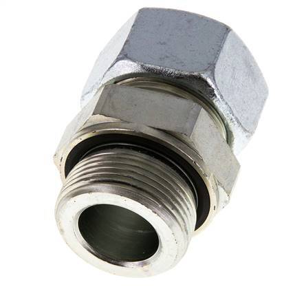 G 1 1/4'' Male x 30S Zinc plated Steel Straight Cutting Ring with FKM Seal 400 Bar DIN 2353