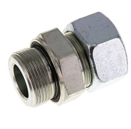 G 1 1/4'' Außengewinde x 30S Verzinkter gerader Schneidring aus Stahl mit FKM-Dichtung 400 bar DIN 2353
