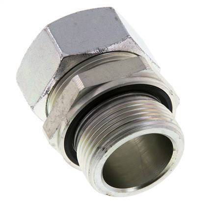 G 1 1/4'' Außengewinde x 35L Verzinkter gerader Schneidring aus Stahl mit FKM-Dichtung 160 bar DIN 2353