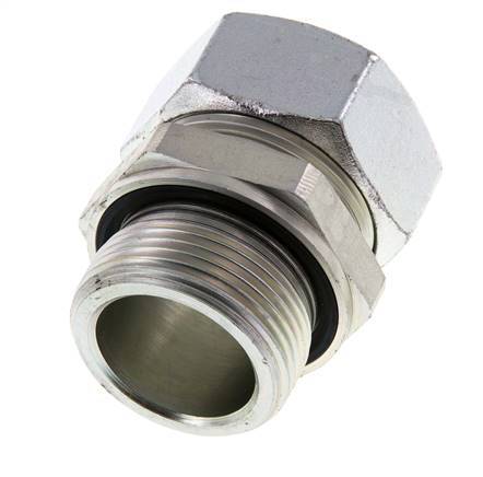 G 1 1/4'' Außengewinde x 35L Verzinkter gerader Schneidring aus Stahl mit FKM-Dichtung 160 bar DIN 2353