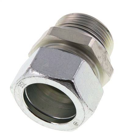 G 1 1/4'' Außengewinde x 35L Verzinkter gerader Schneidring aus Stahl mit FKM-Dichtung 160 bar DIN 2353