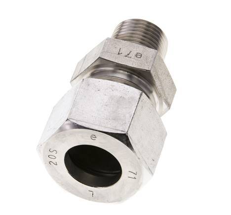 1/2'' NPT Male x 20S Stainless steel Straight Cutting Ring 400 Bar DIN 2353