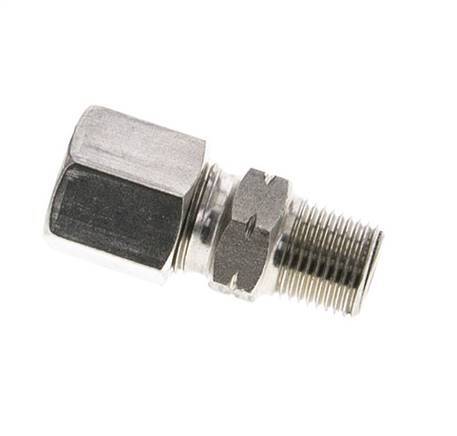 1/8'' NPT Male x 8LL Stainless steel Straight Cutting Ring 100 Bar DIN 2353