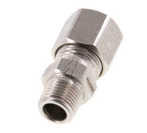R 1/8'' Male x 8LL Stainless steel Straight Cutting Ring 100 Bar DIN 2353