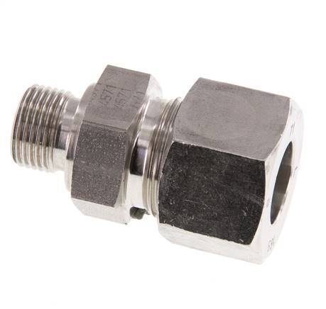 G 3/8'' Male x 16S Stainless steel Straight Cutting Ring 400 Bar DIN 2353