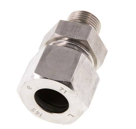 G 3/8'' Außengewinde x 16S Gerader Schneidring aus Edelstahl 400 Bar DIN 2353