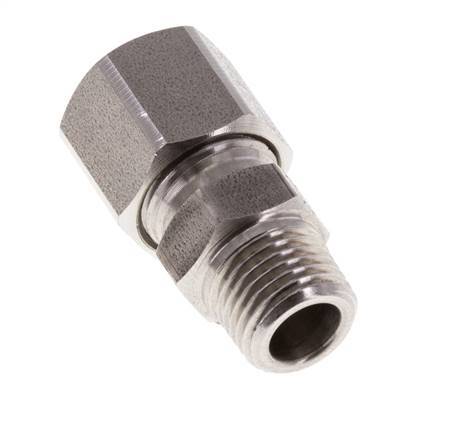 M10x1 Male x 8LL Stainless steel Straight Cutting Ring 100 Bar DIN 2353