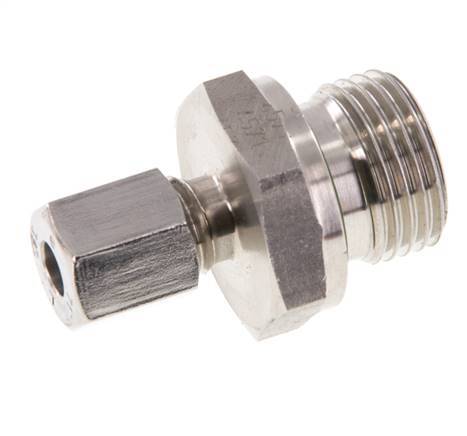 G 1/2'' Außengewinde x 6L Gerader Schneidring aus Edelstahl mit FKM-Dichtung 315 Bar DIN 2353