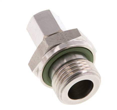 G 1/2'' Außengewinde x 6L Gerader Schneidring aus Edelstahl mit FKM-Dichtung 315 Bar DIN 2353