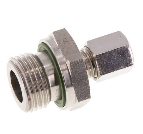 G 1/2'' Außengewinde x 6L Gerader Schneidring aus Edelstahl mit FKM-Dichtung 315 Bar DIN 2353