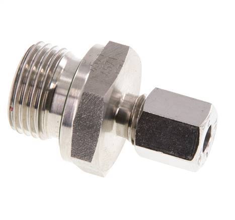 G 1/2'' Außengewinde x 6L Gerader Schneidring aus Edelstahl mit FKM-Dichtung 315 Bar DIN 2353