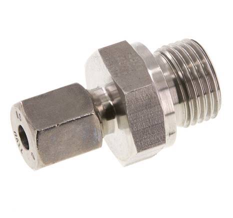 G 1/2'' Außengewinde x 6S Gerader Schneidring aus Edelstahl mit FKM-Dichtung 630 bar DIN 2353
