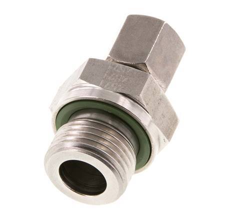 G 1/2'' Außengewinde x 6S Gerader Schneidring aus Edelstahl mit FKM-Dichtung 630 bar DIN 2353