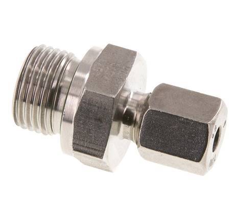 G 1/2'' Außengewinde x 6S Gerader Schneidring aus Edelstahl mit FKM-Dichtung 630 bar DIN 2353