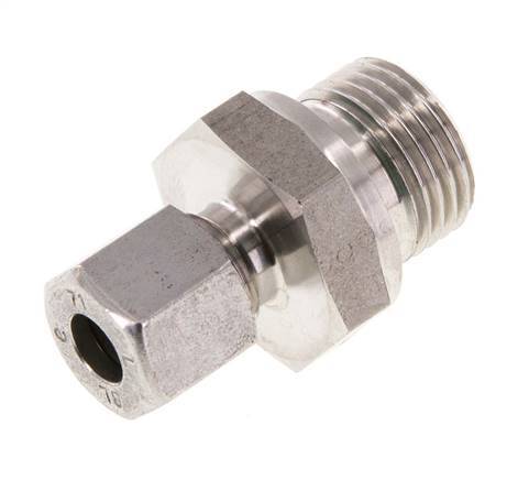 G 1/2'' Außengewinde x 8L Gerader Schneidring aus Edelstahl mit FKM-Dichtung 315 Bar DIN 2353