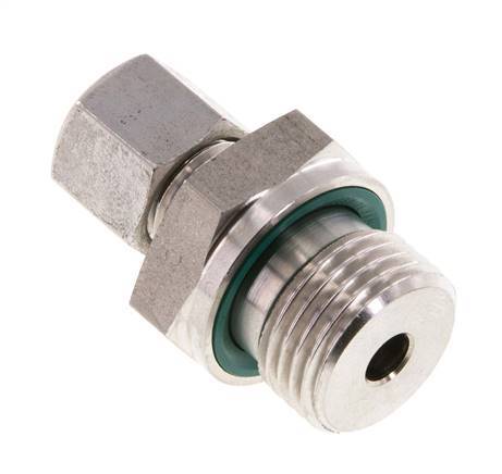 G 1/2'' Außengewinde x 8L Gerader Schneidring aus Edelstahl mit FKM-Dichtung 315 Bar DIN 2353