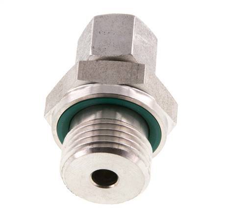 G 1/2'' Außengewinde x 8L Gerader Schneidring aus Edelstahl mit FKM-Dichtung 315 Bar DIN 2353