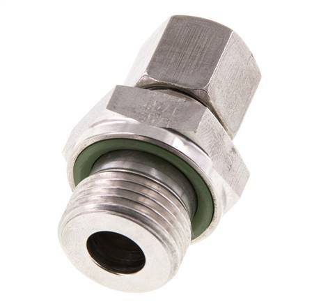 G 1/2'' Außengewinde x 8S Gerader Schneidring aus Edelstahl mit FKM-Dichtung 630 bar DIN 2353