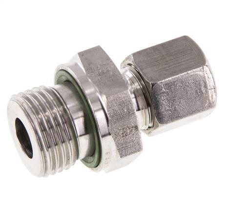 G 1/2'' Außengewinde x 8S Gerader Schneidring aus Edelstahl mit FKM-Dichtung 630 bar DIN 2353