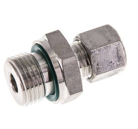 G 1/2'' Außengewinde x 10L Gerader Schneidring aus Edelstahl mit FKM-Dichtung 315 Bar DIN 2353