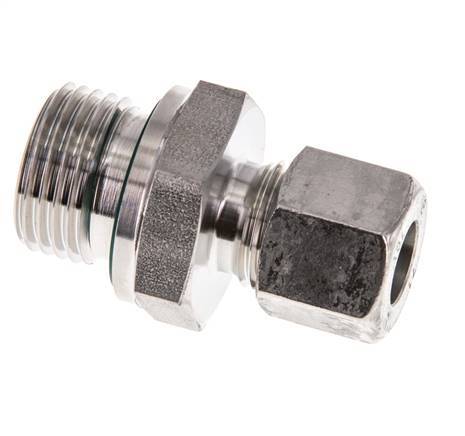 G 1/2'' Außengewinde x 10L Gerader Schneidring aus Edelstahl mit FKM-Dichtung 315 Bar DIN 2353