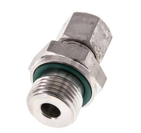 G 1/2'' Außengewinde x 10L Gerader Schneidring aus Edelstahl mit FKM-Dichtung 315 Bar DIN 2353