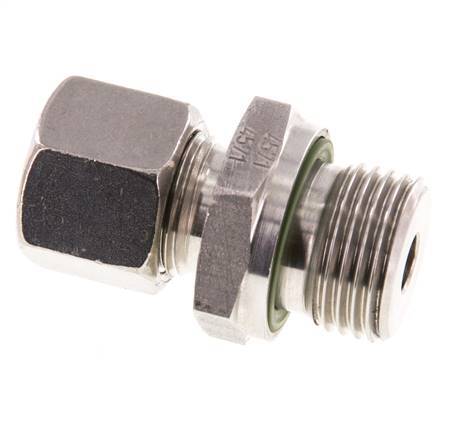 G 1/2'' Außengewinde x 10S Gerader Schneidring aus Edelstahl mit FKM-Dichtung 630 bar DIN 2353