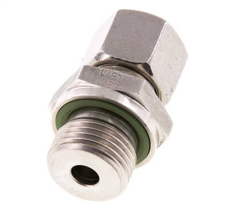 G 1/2'' Außengewinde x 10S Gerader Schneidring aus Edelstahl mit FKM-Dichtung 630 bar DIN 2353