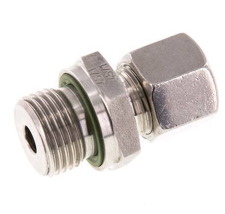G 1/2'' Außengewinde x 10S Gerader Schneidring aus Edelstahl mit FKM-Dichtung 630 bar DIN 2353