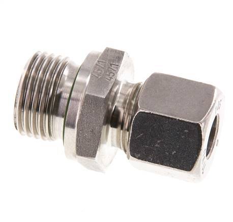G 1/2'' Außengewinde x 10S Gerader Schneidring aus Edelstahl mit FKM-Dichtung 630 bar DIN 2353