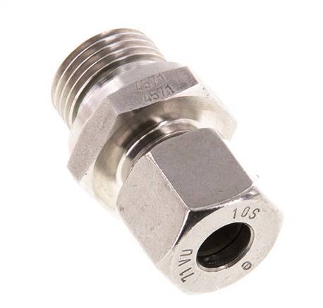 G 1/2'' Außengewinde x 10S Gerader Schneidring aus Edelstahl mit FKM-Dichtung 630 bar DIN 2353