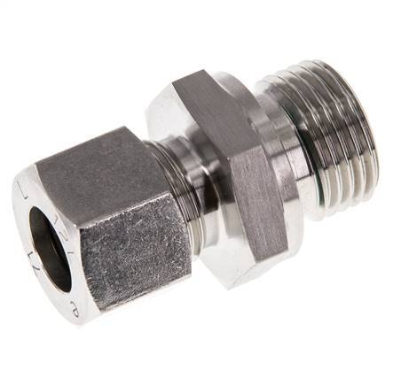 G 1/2'' Außengewinde x 12L Gerader Schneidring aus Edelstahl mit FKM-Dichtung 315 Bar DIN 2353